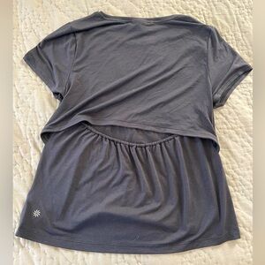 Athleta black open back modal blend T-shirt women’s medium athleisure soft